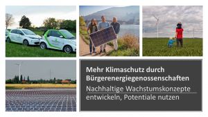 Mahr Klimaschutz durch Bürgerenergiegenossenschaften